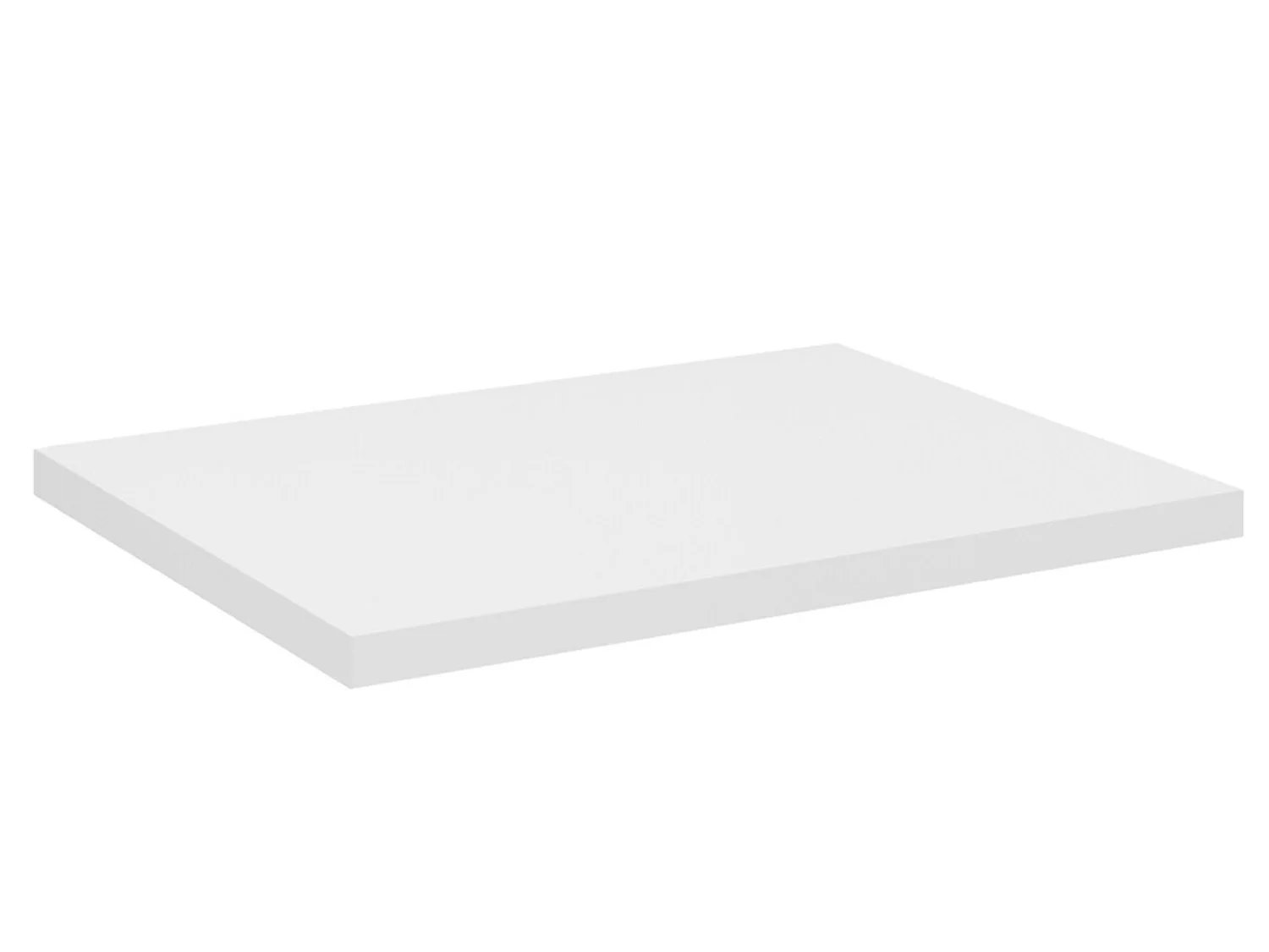 Meuble sous vasque suspendu 2 portes avec plan NOVA-Blanc-Plateau Blanc-Largeur 50 cm