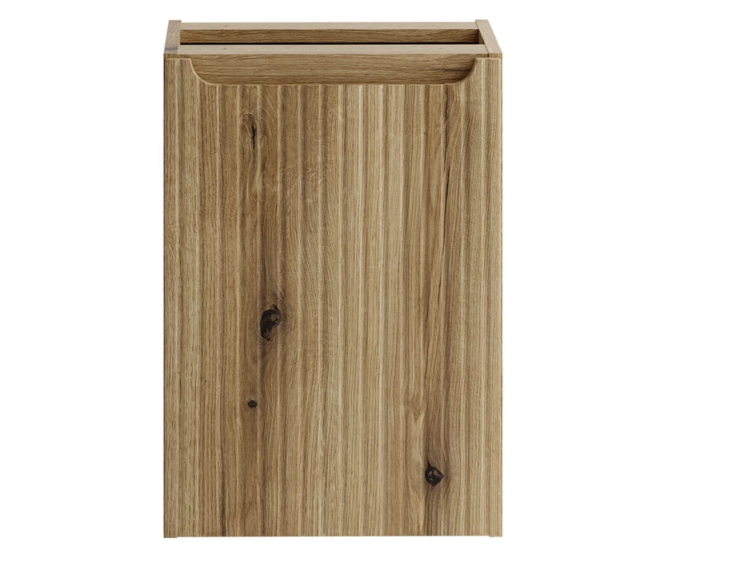 Ensemble meuble salle de bain suspendu NOVA 90cm Chêne naturel avec panier à linge
