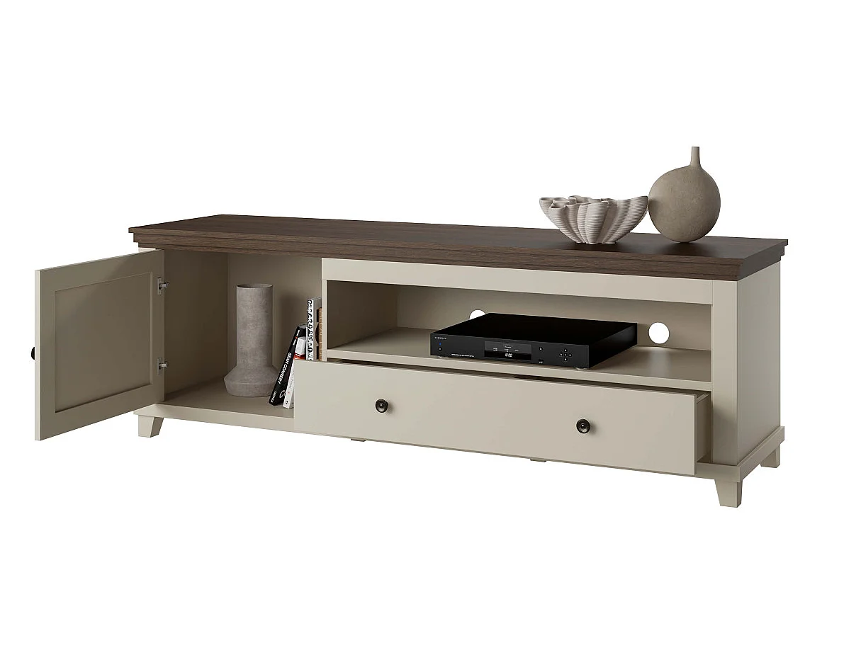 TV-bänk 1 dörr 1 låda 181 cm Martin Beige och Trä