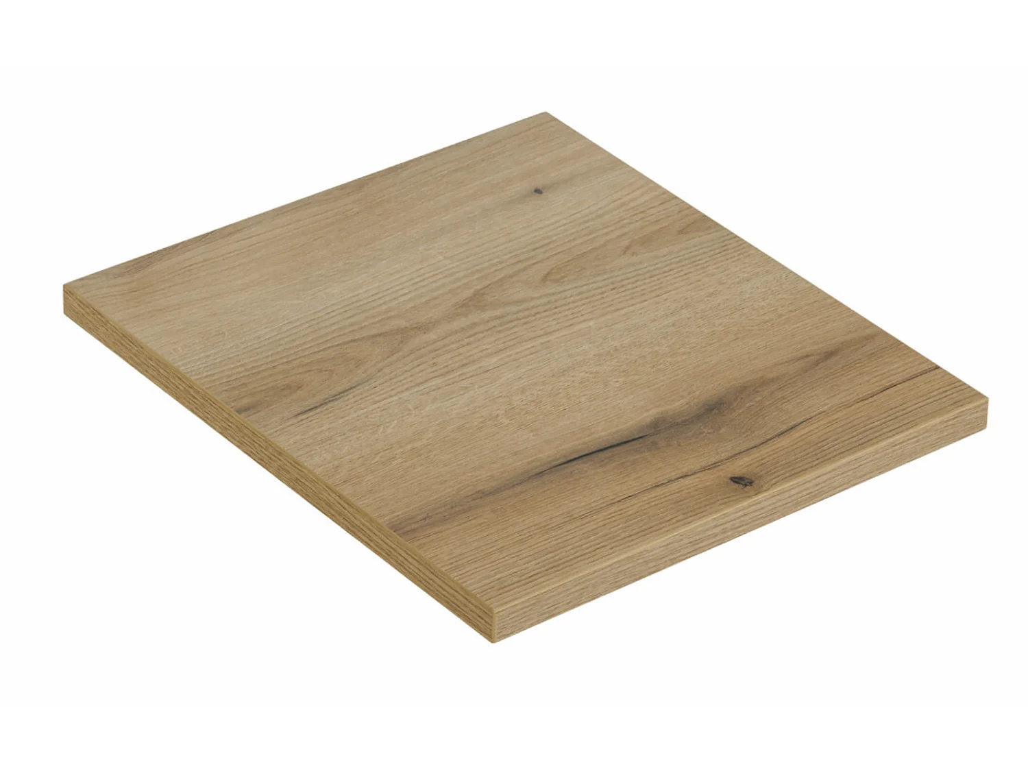 Meuble sous-vasque suspendu 2 portes avec plan NOVA OAK – Naturel et rangement pratique-Naturel-Largeur 50 cm