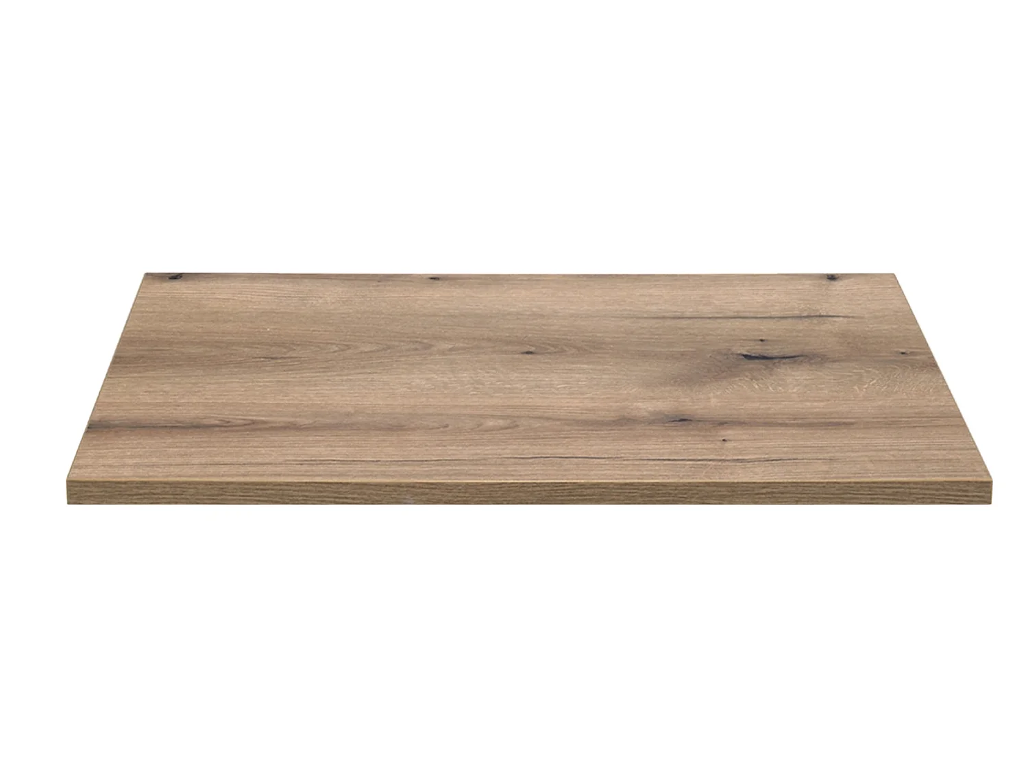 Meuble de salle de bain suspendu 2 portes avec plan de travail NOVA 80cm-Naturel