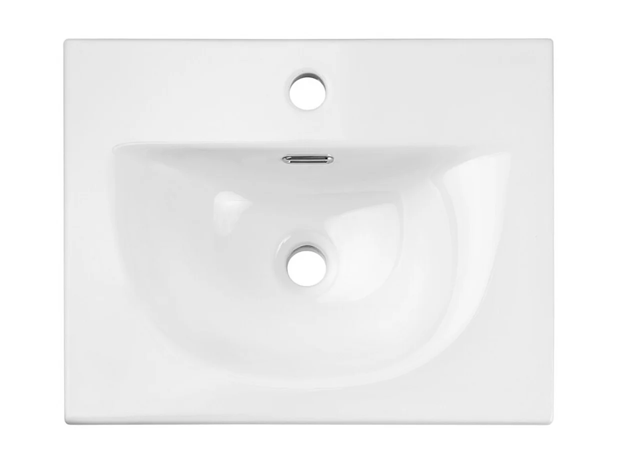 Meuble suspendu 2 tiroirs avec vasque encastrée NOVA-Taupe-Largeur 50 cm