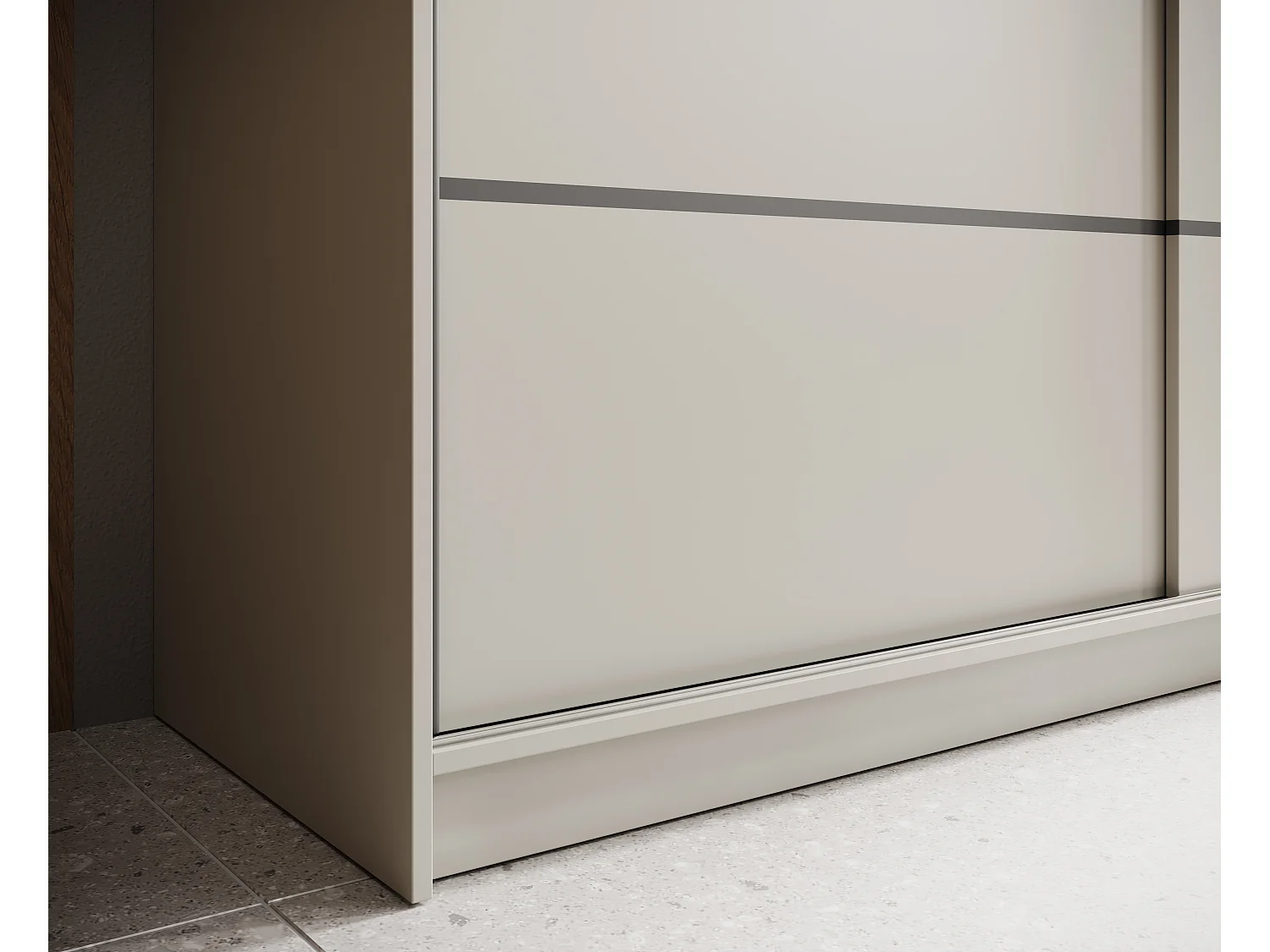Armoire coulissante 2 portes ANLY 180cm – Dressing moderne-Beige
