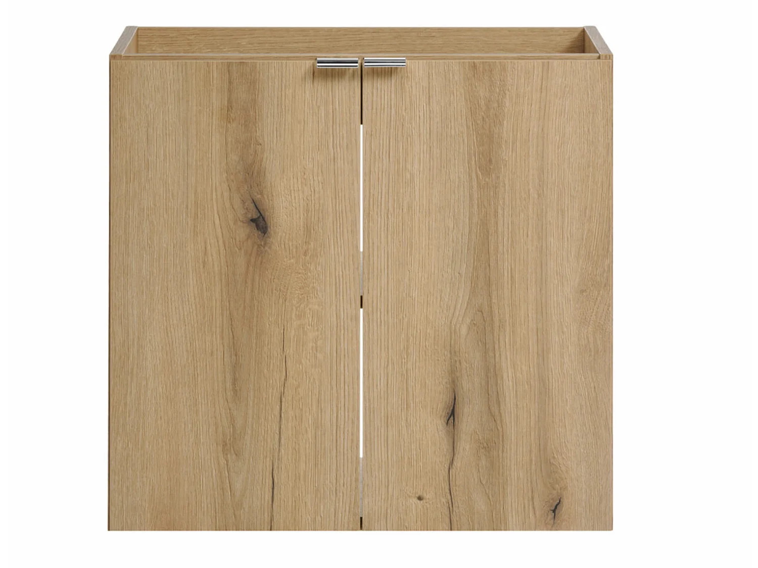 Ensemble meuble salle de bain suspendu 2 portes avec vasque encastrée NOVA OAK-Largeur 60 cm