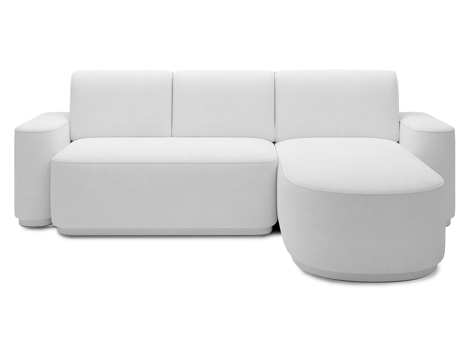 Canapé d’angle convertible tissu ARTUMO – Confort et élégance-Blanc-angle droit