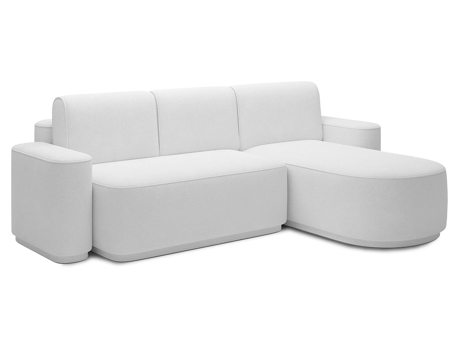 Canapé d’angle convertible tissu ARTUMO – Confort et élégance-Blanc-angle droit
