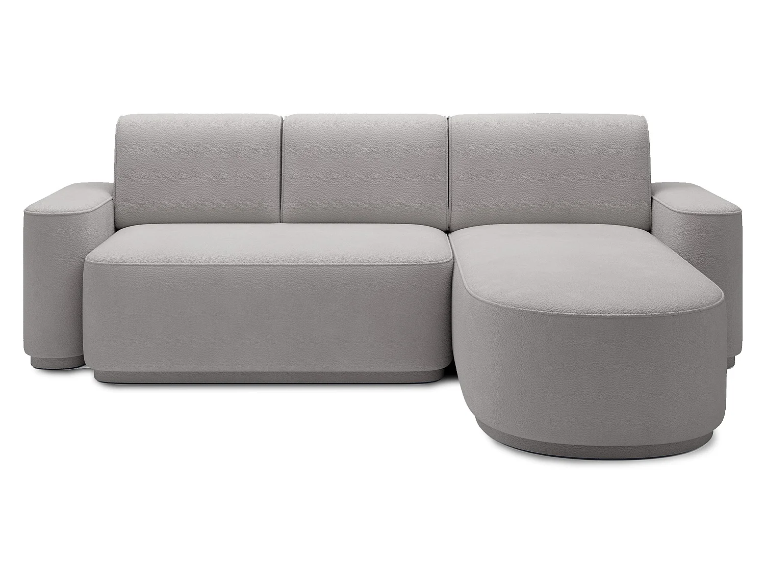 Canapé d’angle convertible tissu ARTUMO – Confort et élégance-Gris clair-angle droit