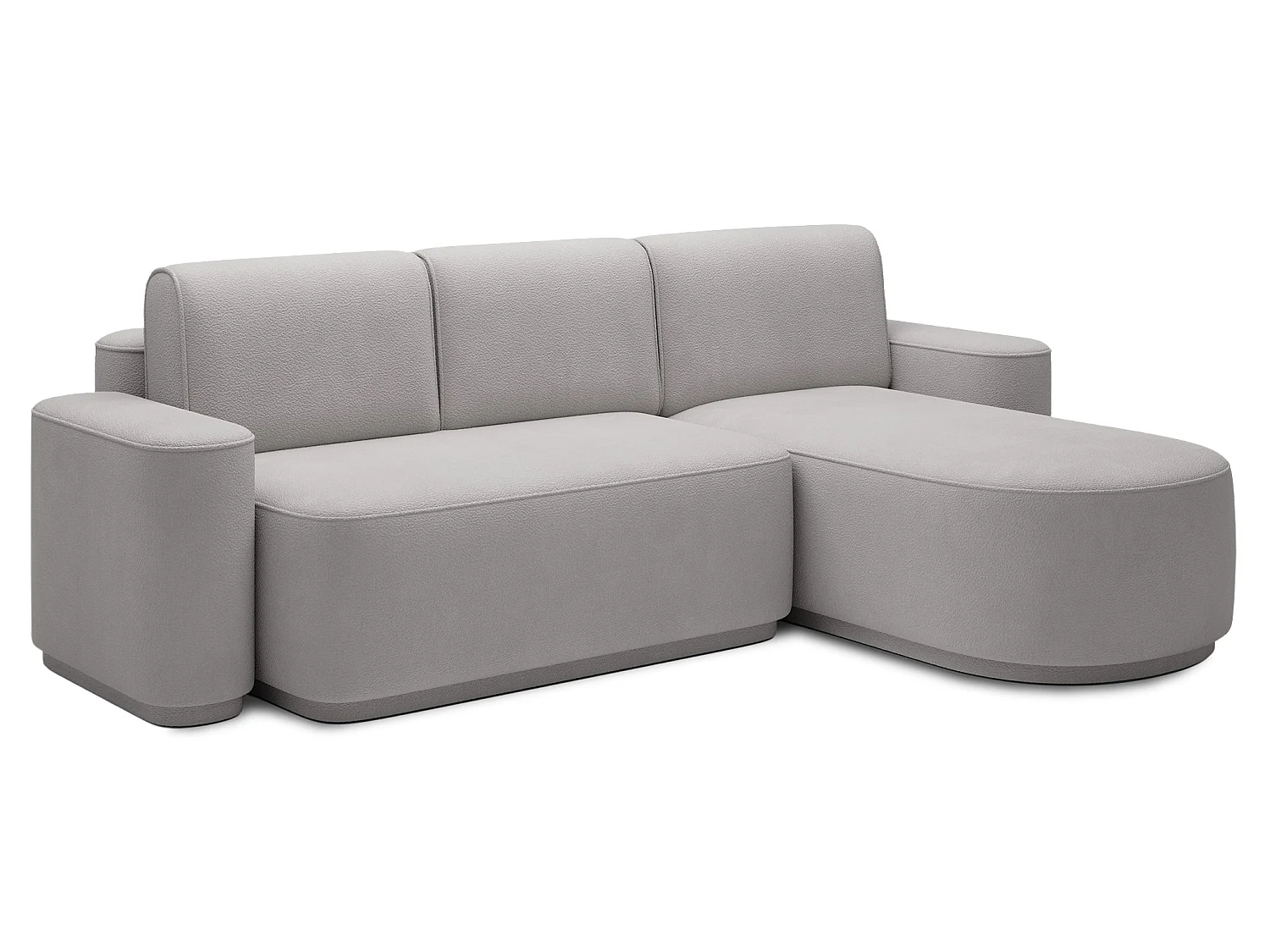 Canapé d’angle convertible tissu ARTUMO – Confort et élégance-Gris clair-angle droit