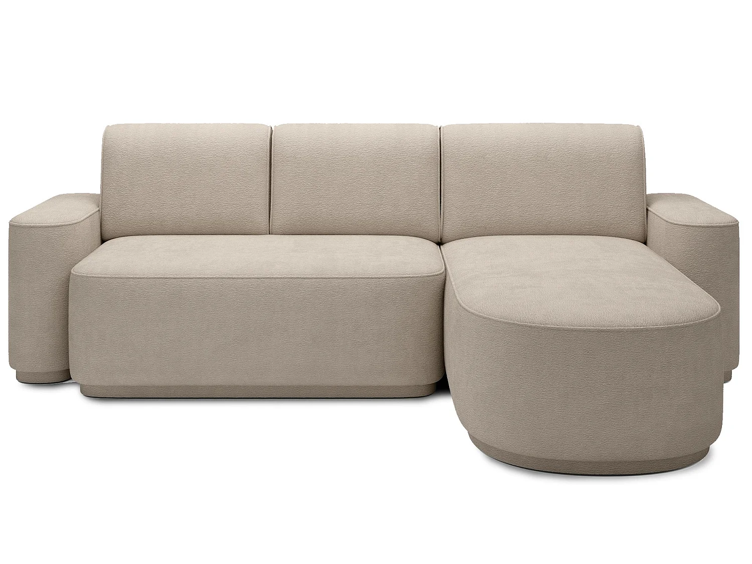Canapé d’angle convertible tissu ARTUMO – Confort et élégance-Blanc-angle gauche