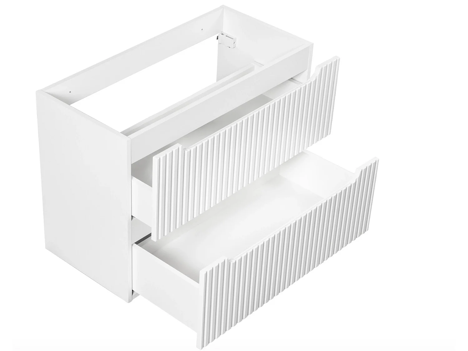 Ensemble meuble salle de bain suspendu 170cm NOVA – Double vasque ovale blanche, colonne, rangements-Blanc/Naturel