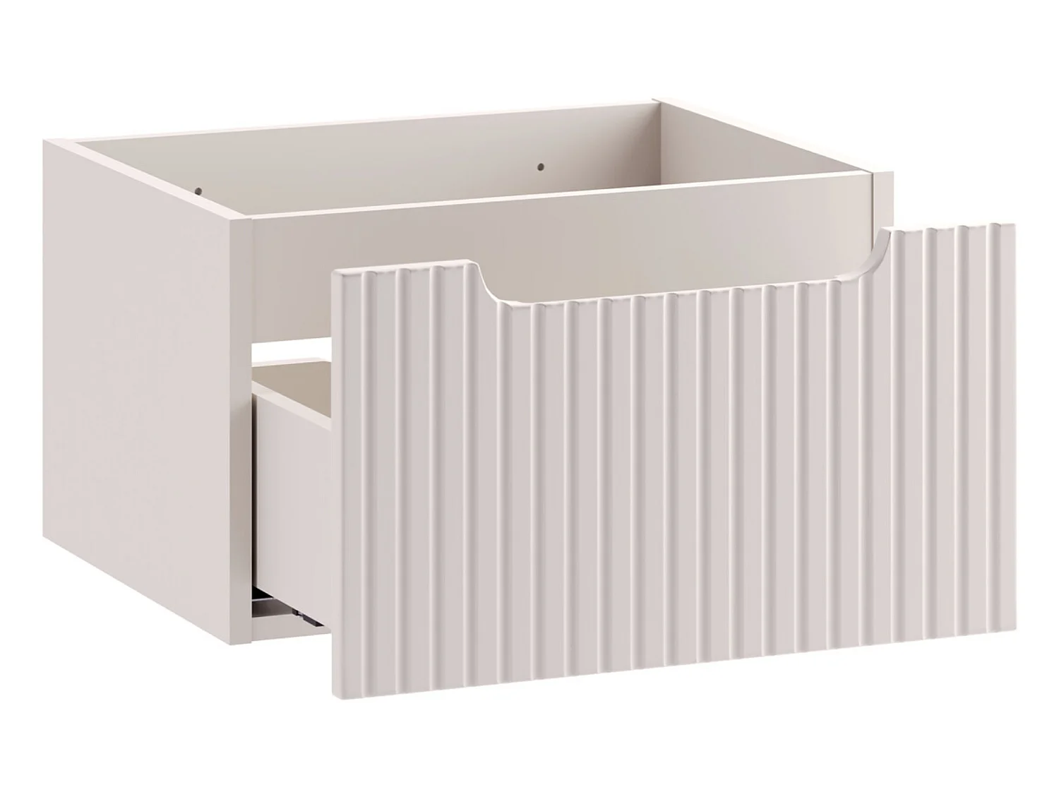 Ensemble meuble suspendu sous vasque NOVA Taupe 50cm avec colonne et étagère bois – Rangement optimisé