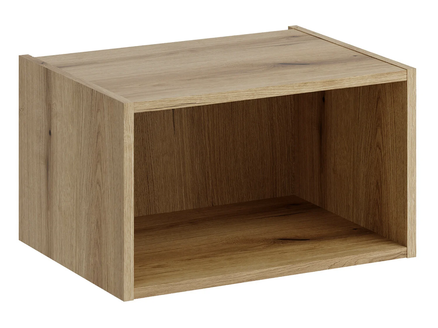 Ensemble meuble suspendu sous vasque NOVA Taupe 50cm avec colonne et étagère bois – Rangement optimisé