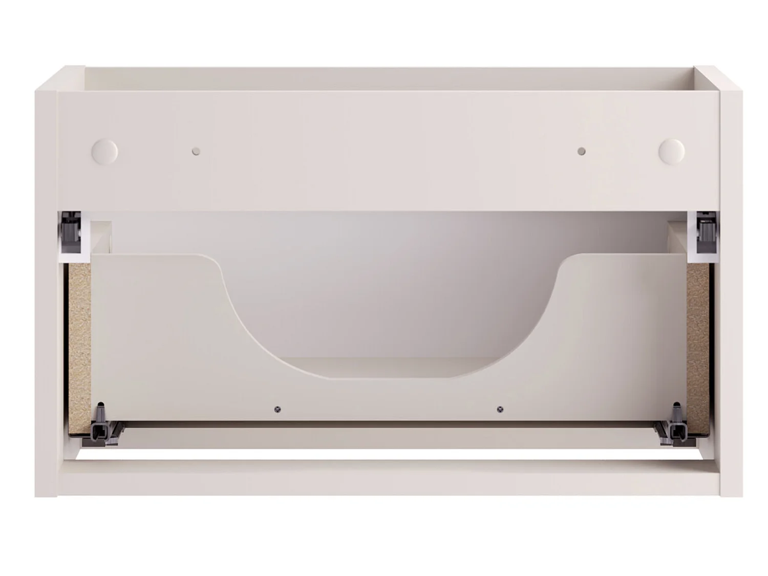 Ensemble meuble suspendu sous vasque NOVA Taupe 50cm avec colonne et étagère bois – Rangement optimisé