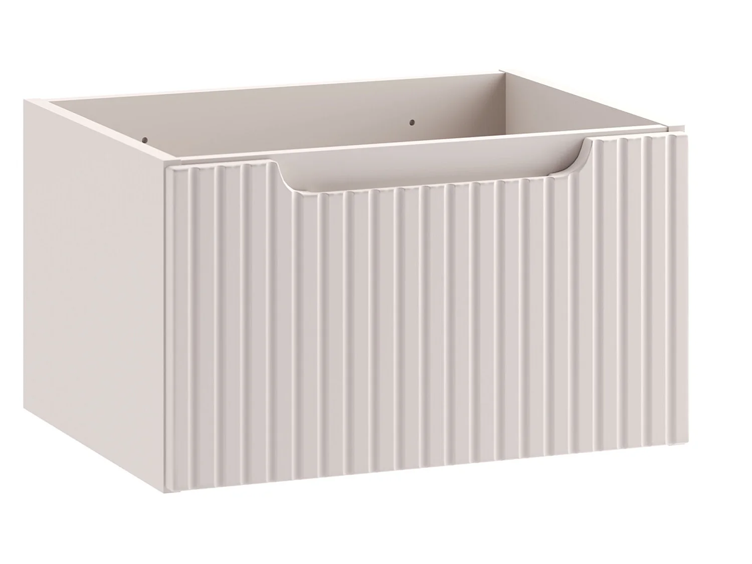 Ensemble meuble suspendu sous vasque NOVA Taupe 50cm avec colonne et étagère bois – Rangement optimisé