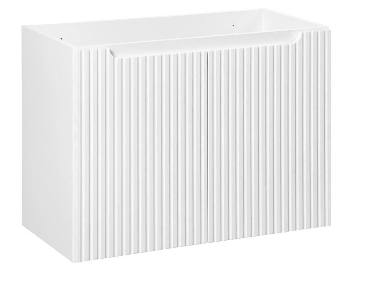 Ensemble meuble salle de bain suspendu NOVA 110cm – Vasque, colonne et meuble 2 portes-Blanc