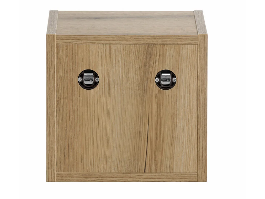 Ensemble meuble salle de bain suspendu NOVA 110cm – Vasque, colonne et meuble 2 portes-Blanc