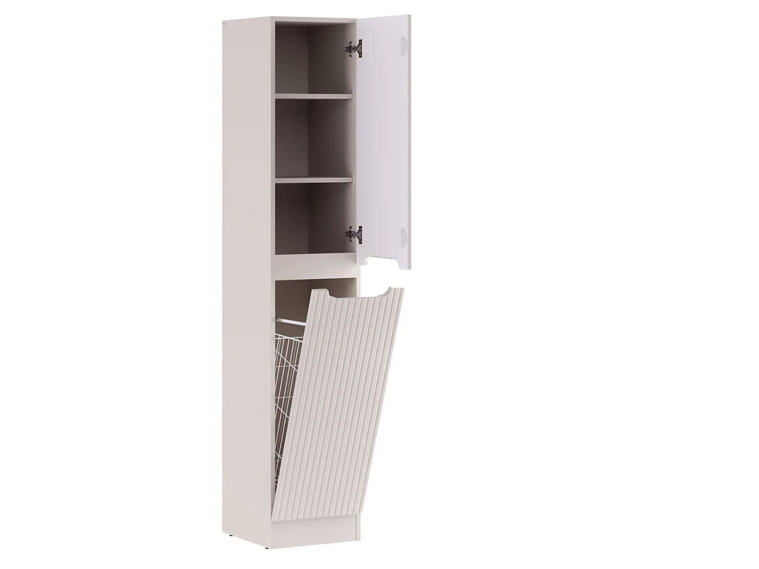 Ensemble meuble salle de bain suspendu SKY Taupe avec vasque et colonne-Largeur 50 cm