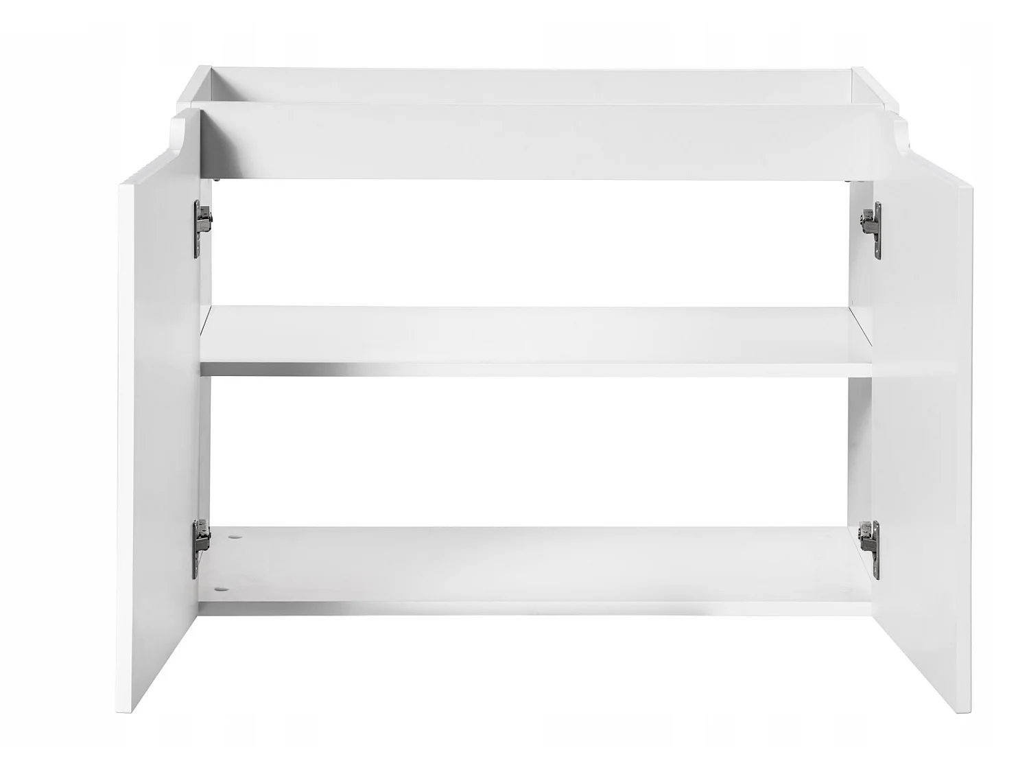 Ensemble salle de bain 170cm double vasque ovale blanche NOVA avec meubles suspendus et colonne-Blanc