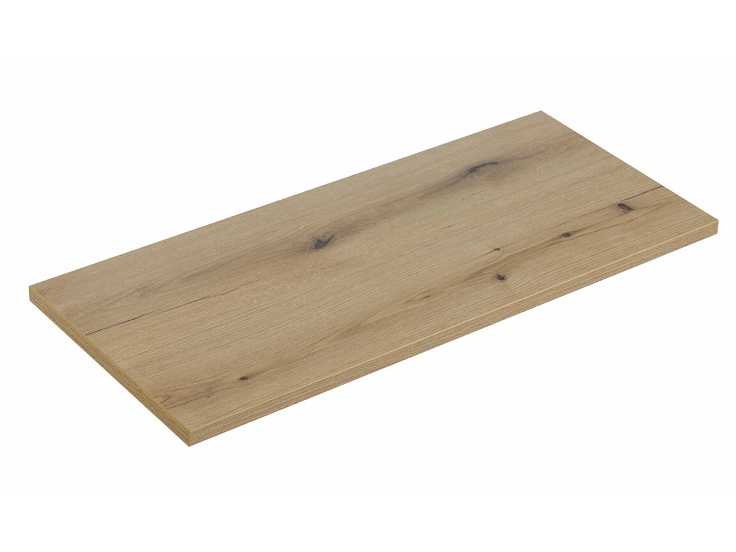 Meuble salle de bain double vasque suspendu NOVA taupe 100cm avec plan Chêne Casella et vasques PATI