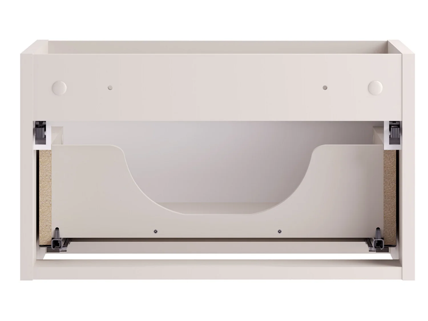 Meuble salle de bain double vasque suspendu NOVA taupe 100cm avec plan Chêne Casella et vasques PATI