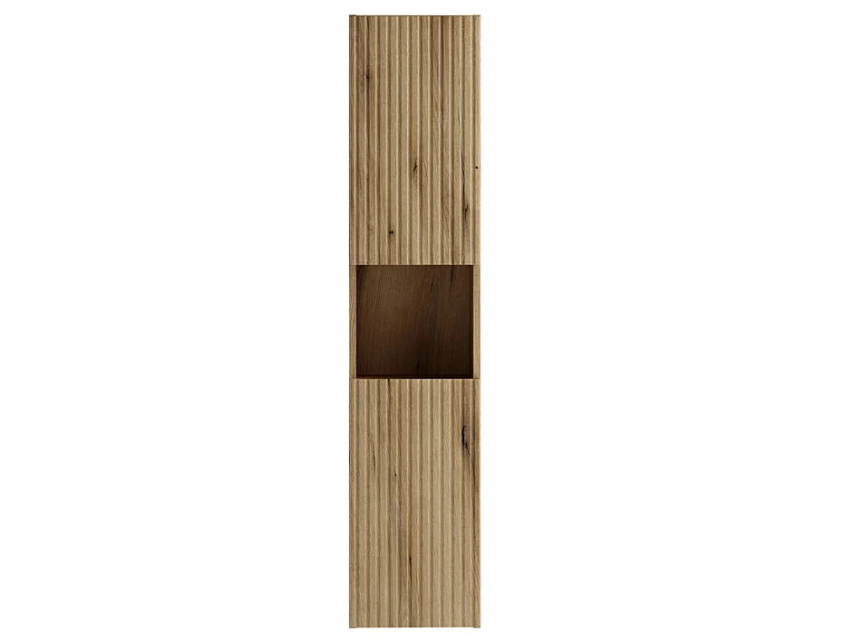 Columna de baño mural NOVA de 30 cm de altura – Armario de pared de diseño moderno-Natural