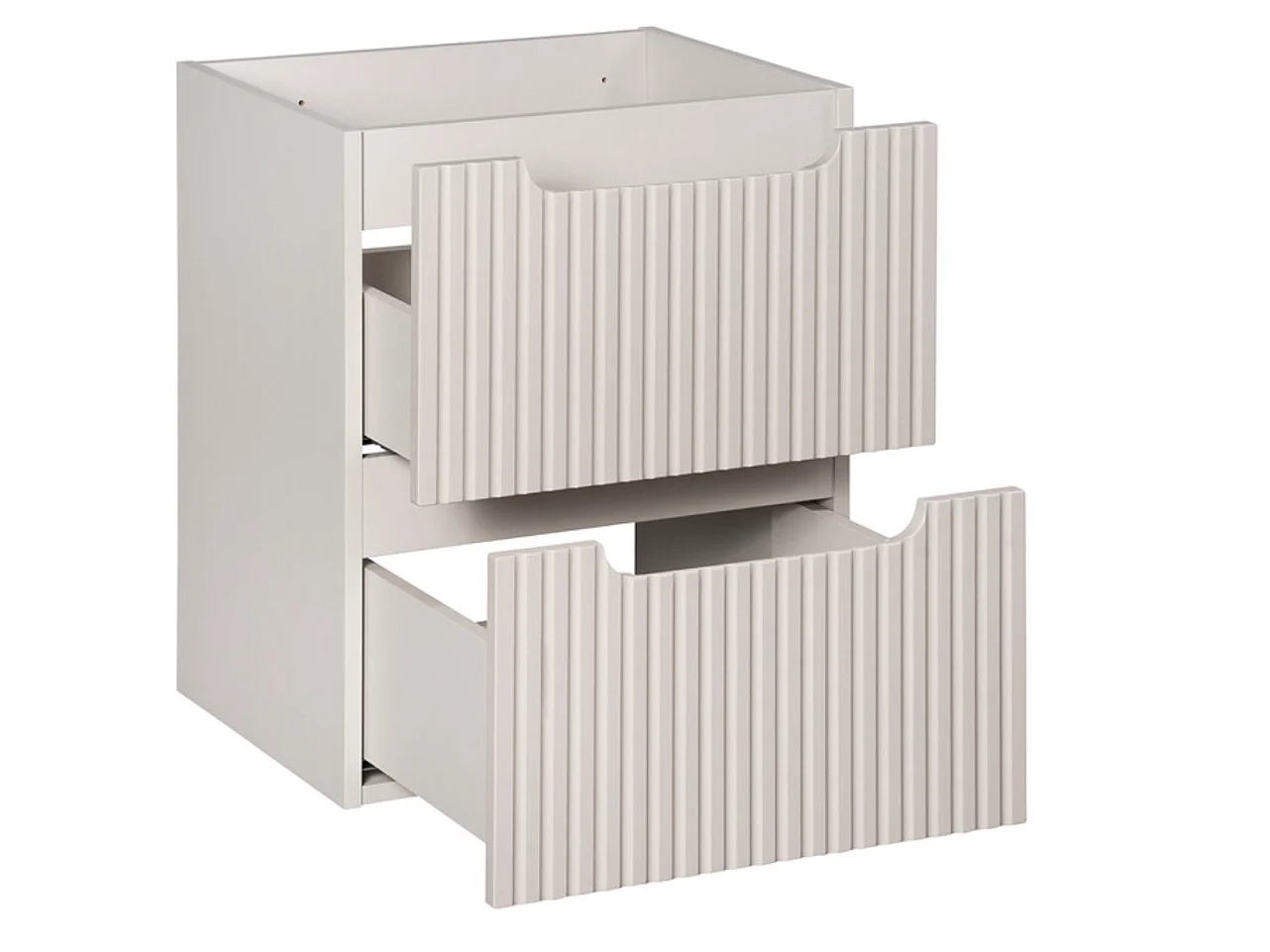 Meuble salle de bain suspendu 2 tiroirs NOVA 50cm avec vasque GAJA – Élégance minimaliste et gain de place-Taupe