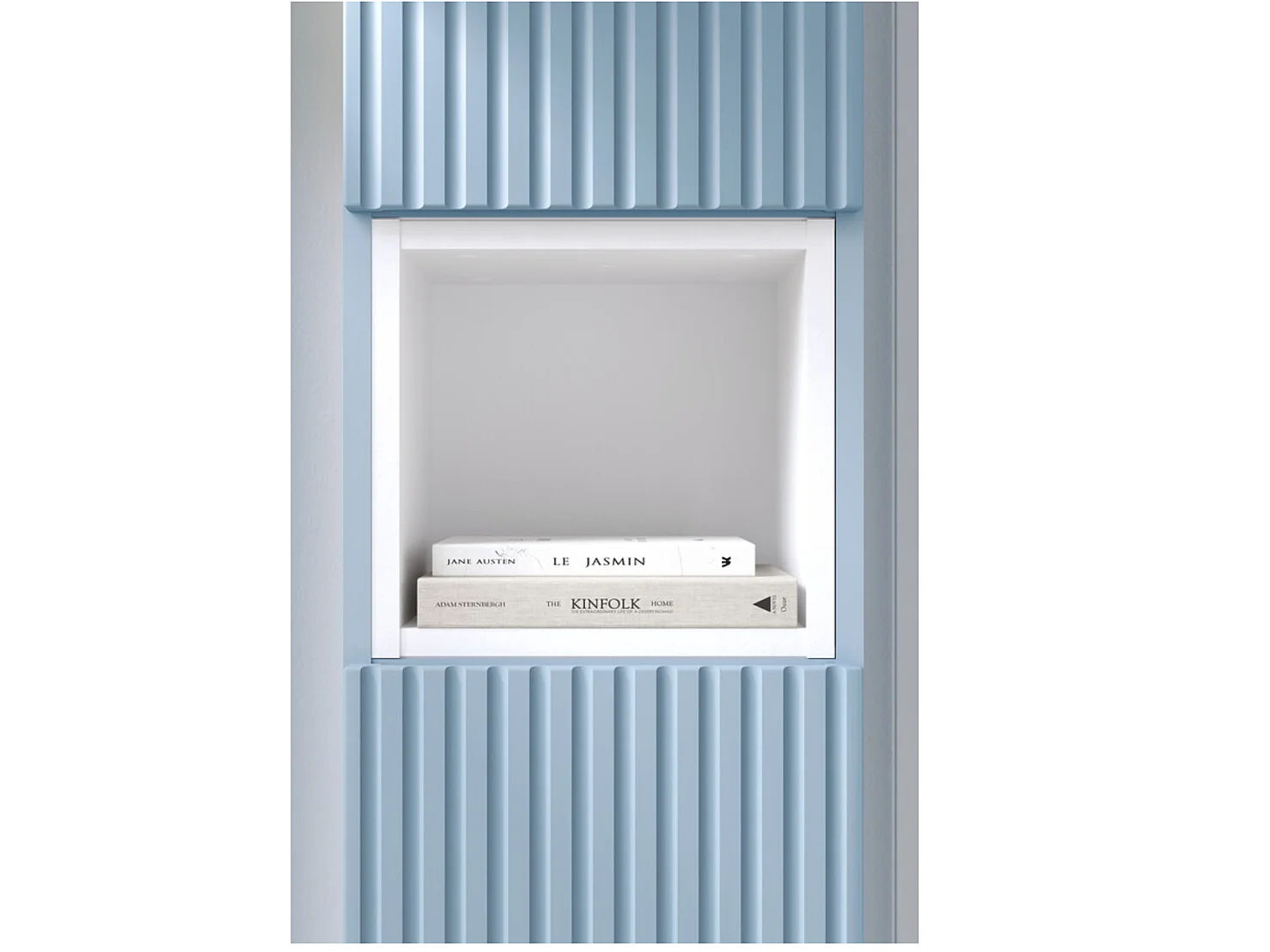 Columna de baño mural NOVA de 30 cm de altura – Armario de pared de diseño moderno-Azul