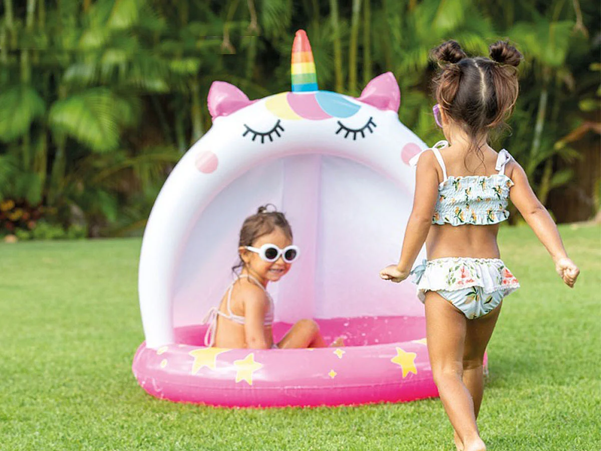 Pataugette Enfant "Caticorn" 102cm Rose & Blanc