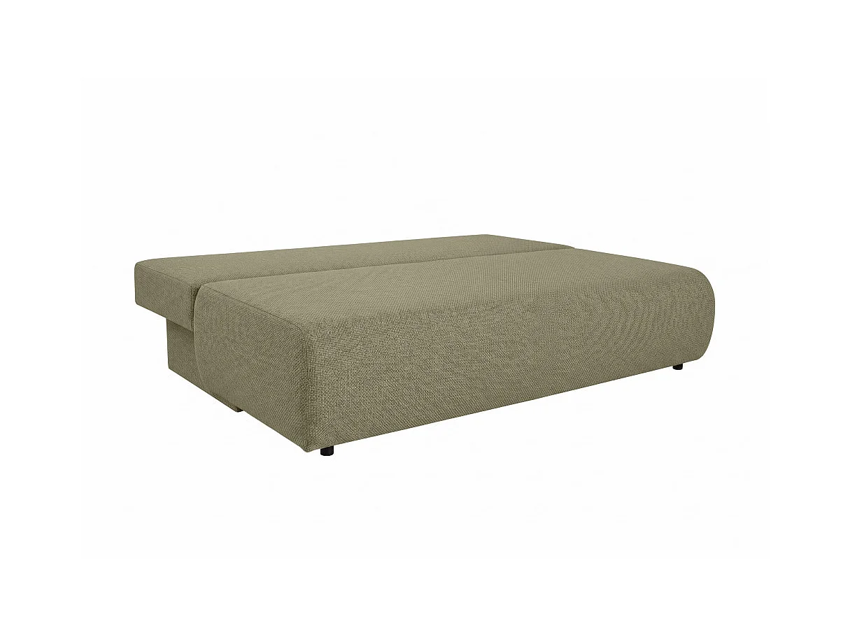 Canapé convertible 2 places avec coffre en tissu vert VELUTO