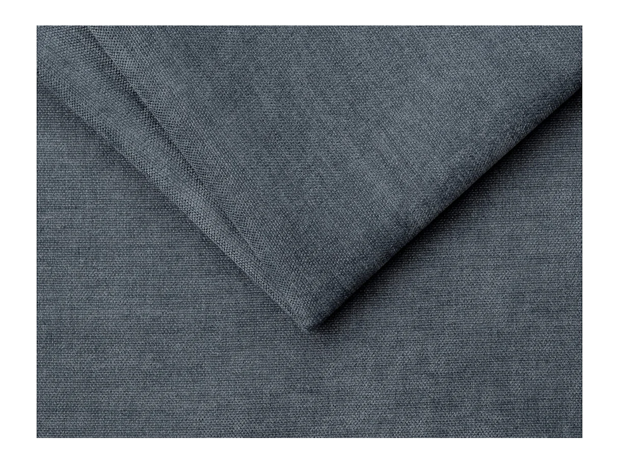 Canapé convertible 2 places avec coffre en tissu bleu VELUTO