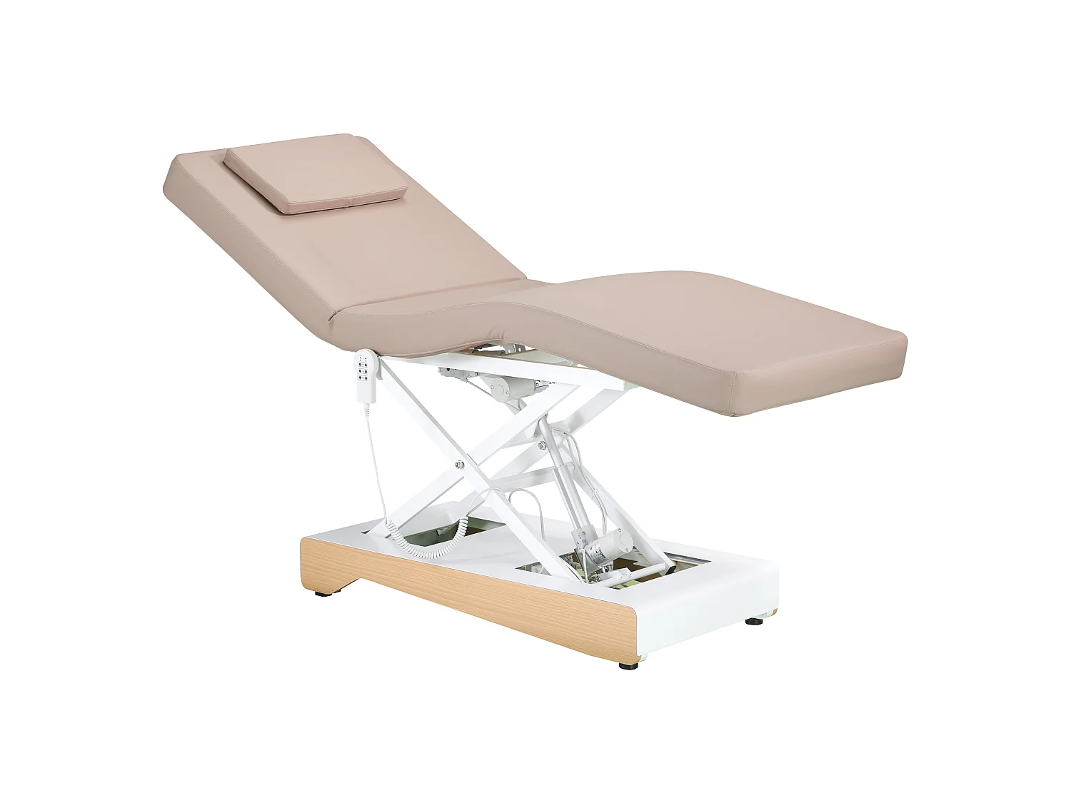 Professionele Elektrische Massage Tafel in Beige met Verstelbare Hoogte en Afstandsbediening - Serena
