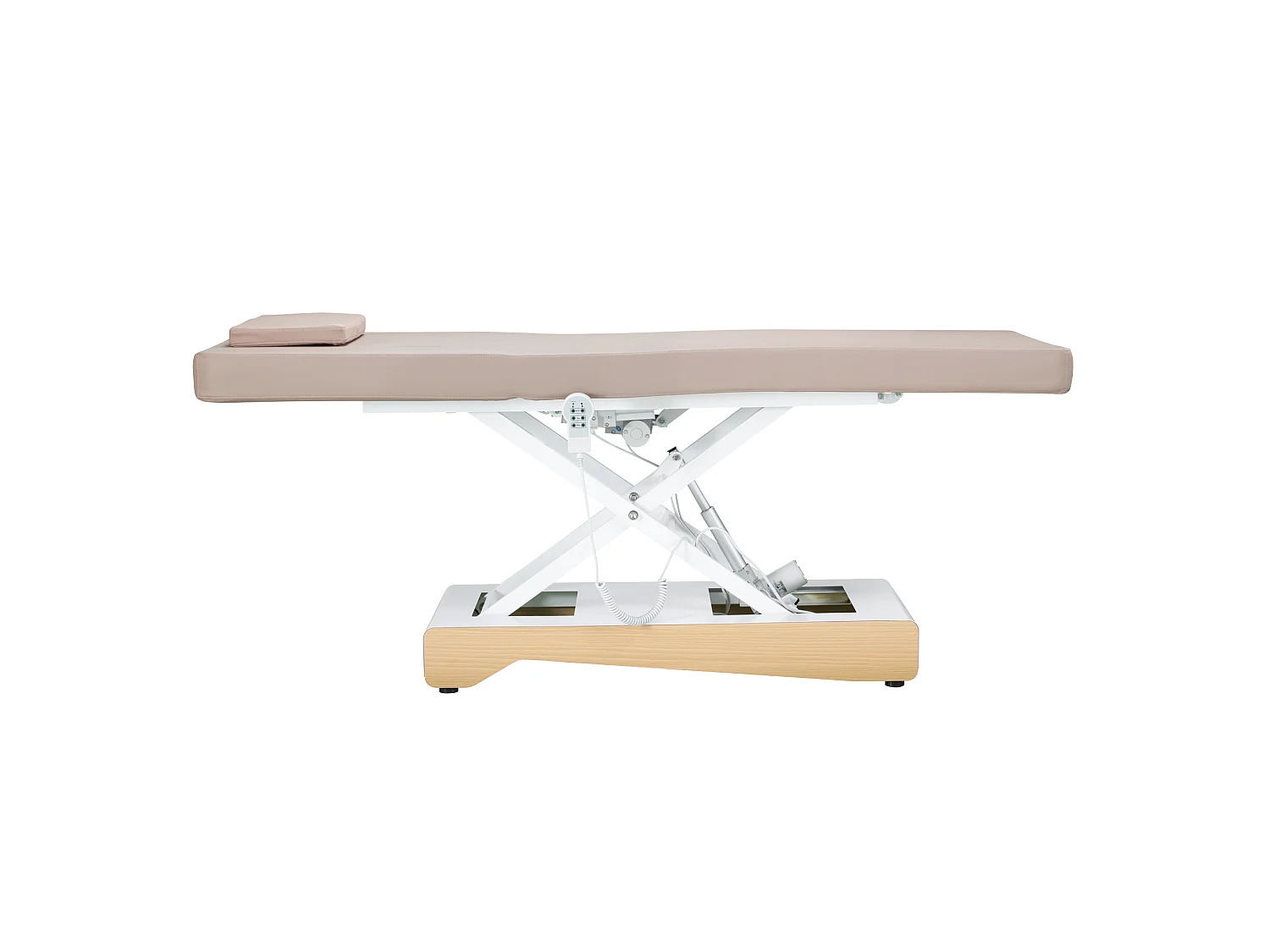 Professionele Elektrische Massage Tafel in Beige met Verstelbare Hoogte en Afstandsbediening - Serena