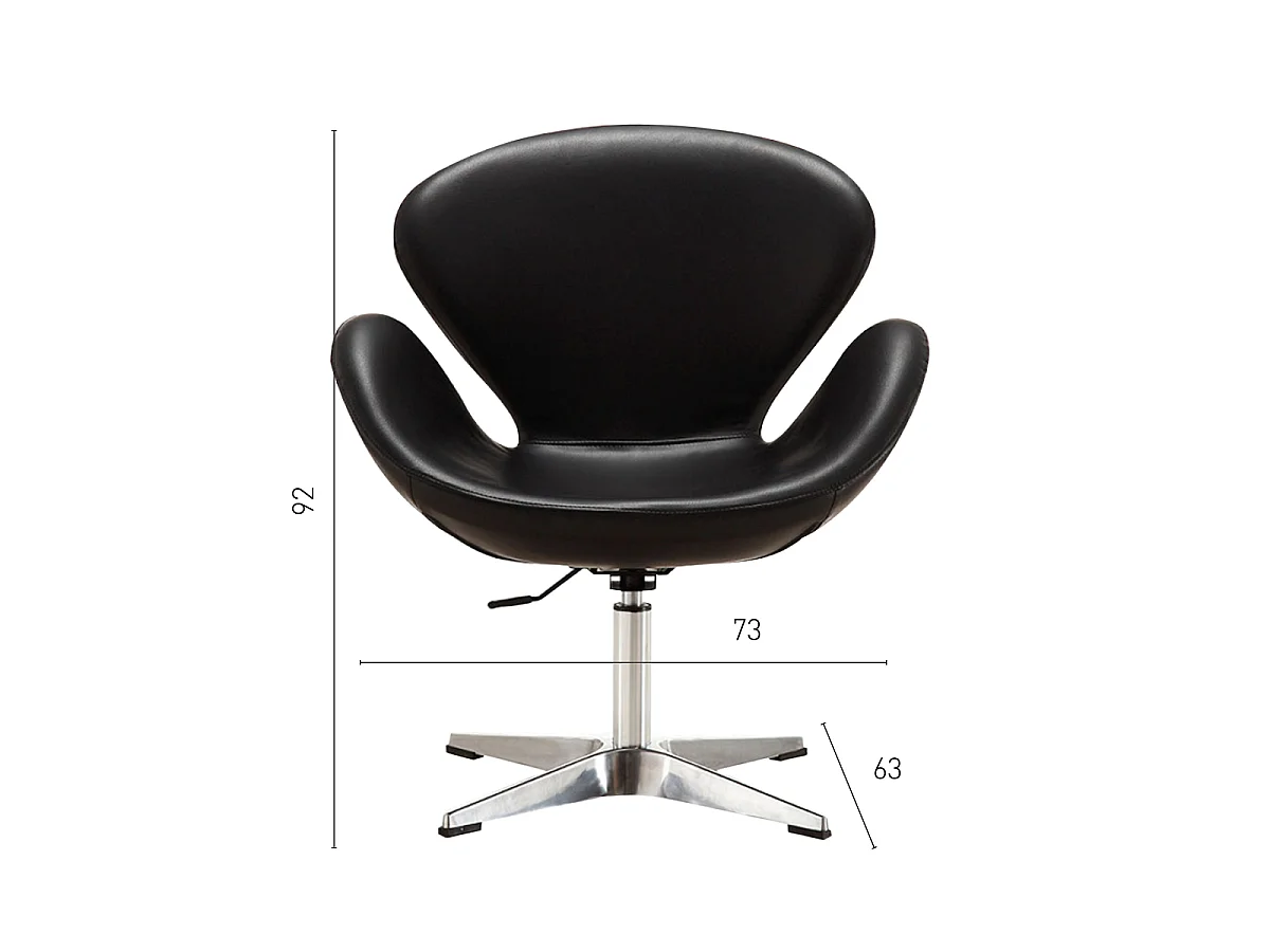 Chaise Trebol au design original pied hidraulique