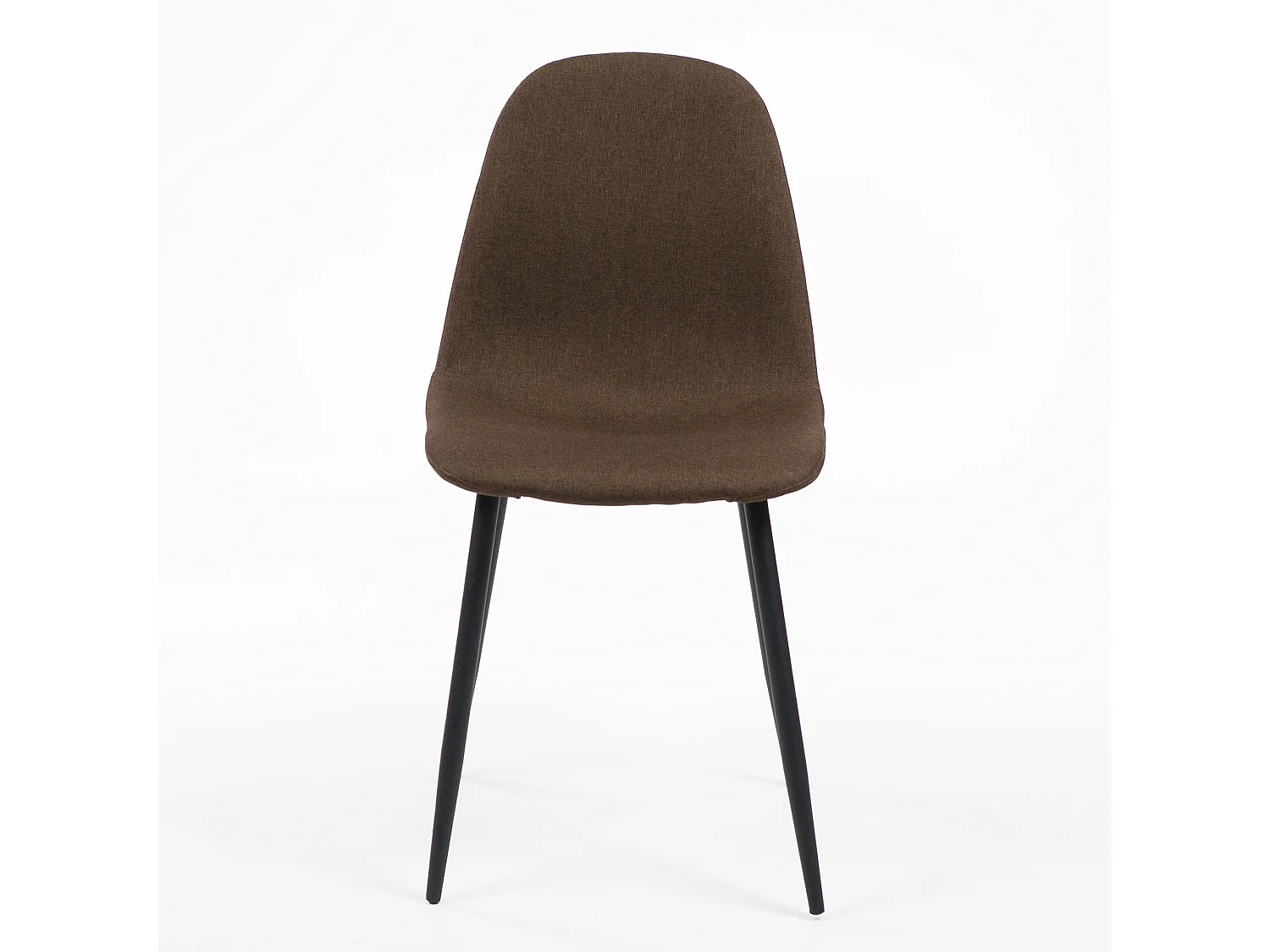 Chaise Norway marron en tissu rembourré avec pieds en acier