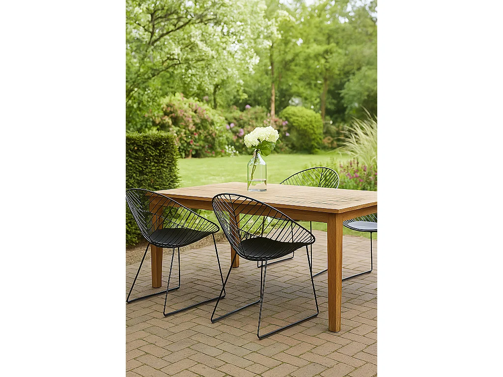 Set van 4 Mons Black Stoelen met Organisch Design en PU Kussen