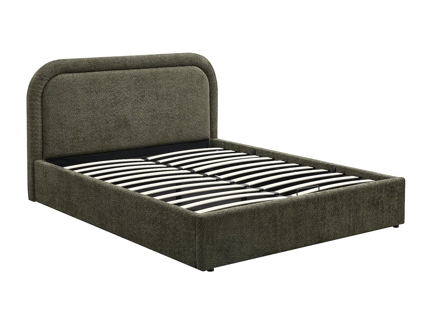 Lit coffre 140 x 190 cm - Tissu bouclette - Vert + Matelas – FIDOZIA