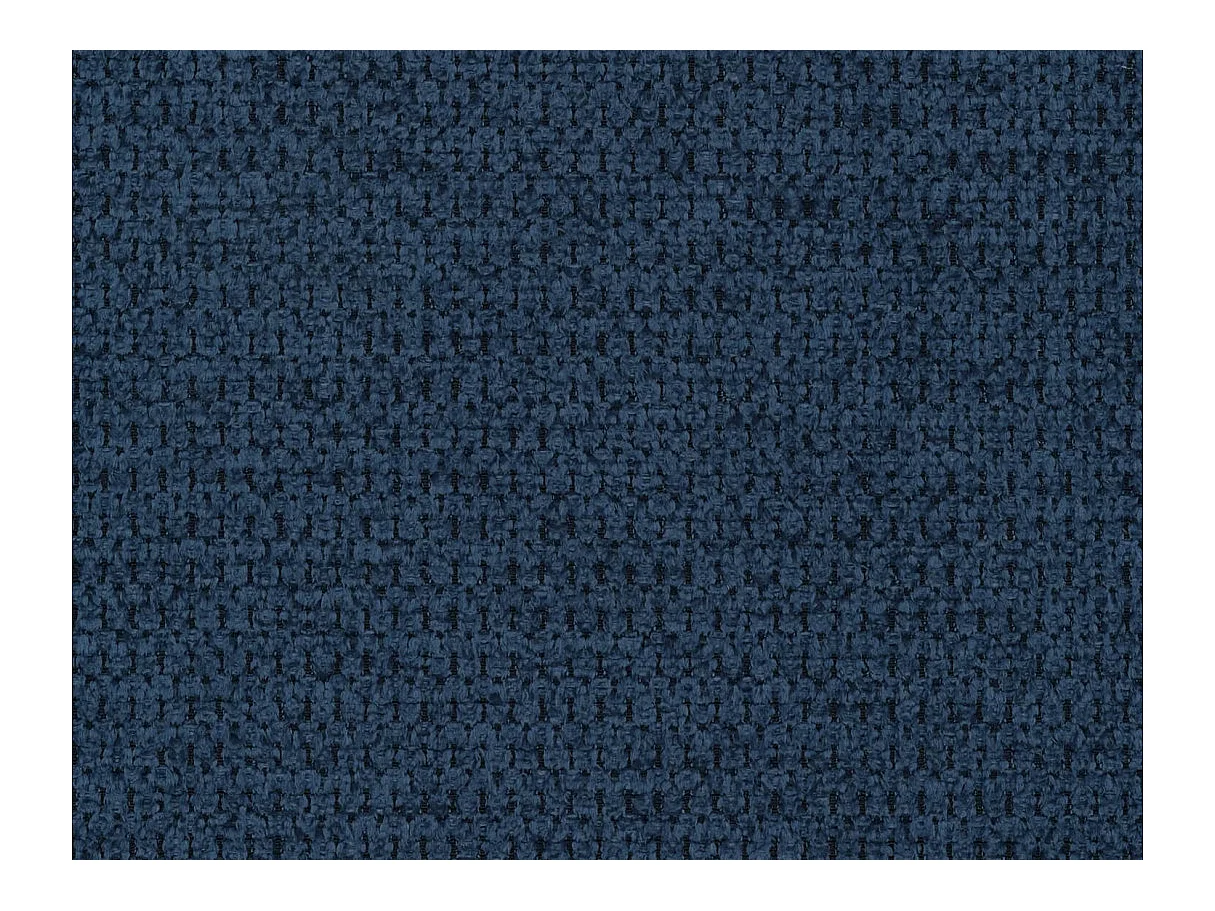 Canapé d'angle droit convertible 5 places avec coffre en tissu bleu CASSIOPE