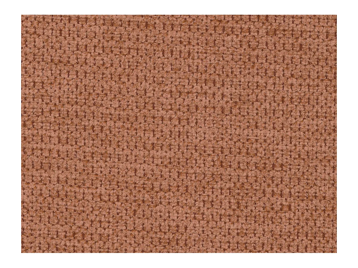 Canapé d'angle droit convertible 5 places avec coffre en tissu terracotta CASSIOPE