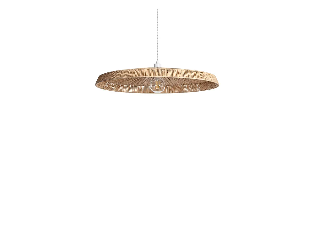 Orbe - Suspension ronde en raphia ø75cm - Bois clair