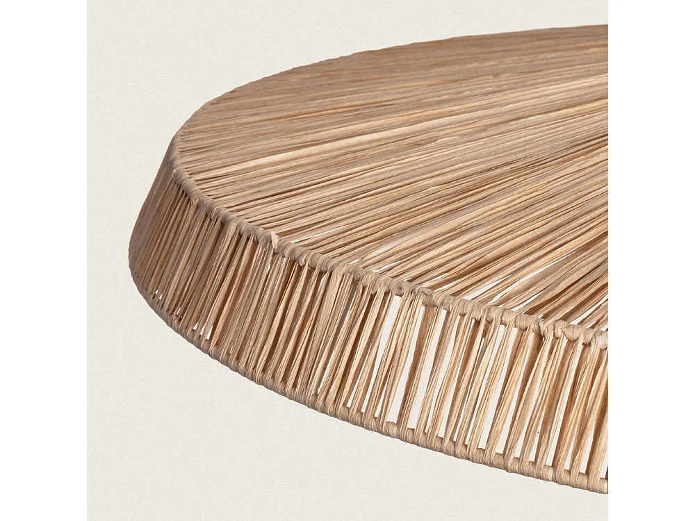 Orbe - Suspension ronde en raphia ø75cm - Bois clair