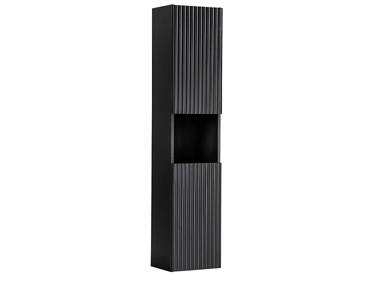 Columna de baño mural NOVA de 30 cm de altura – Armario de pared de diseño moderno-Negro