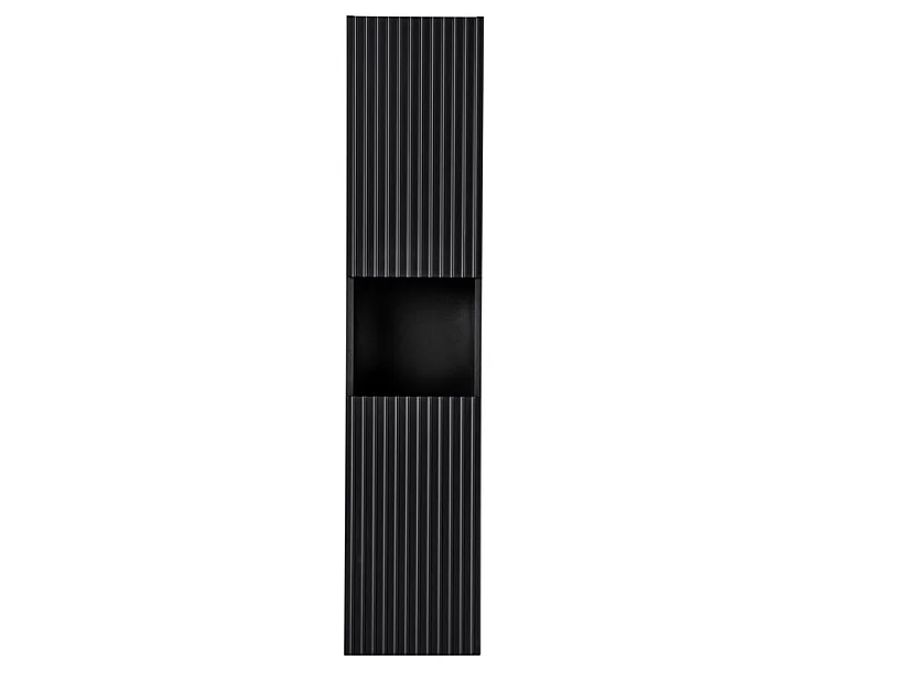 Columna de baño mural NOVA de 30 cm de altura – Armario de pared de diseño moderno-Negro