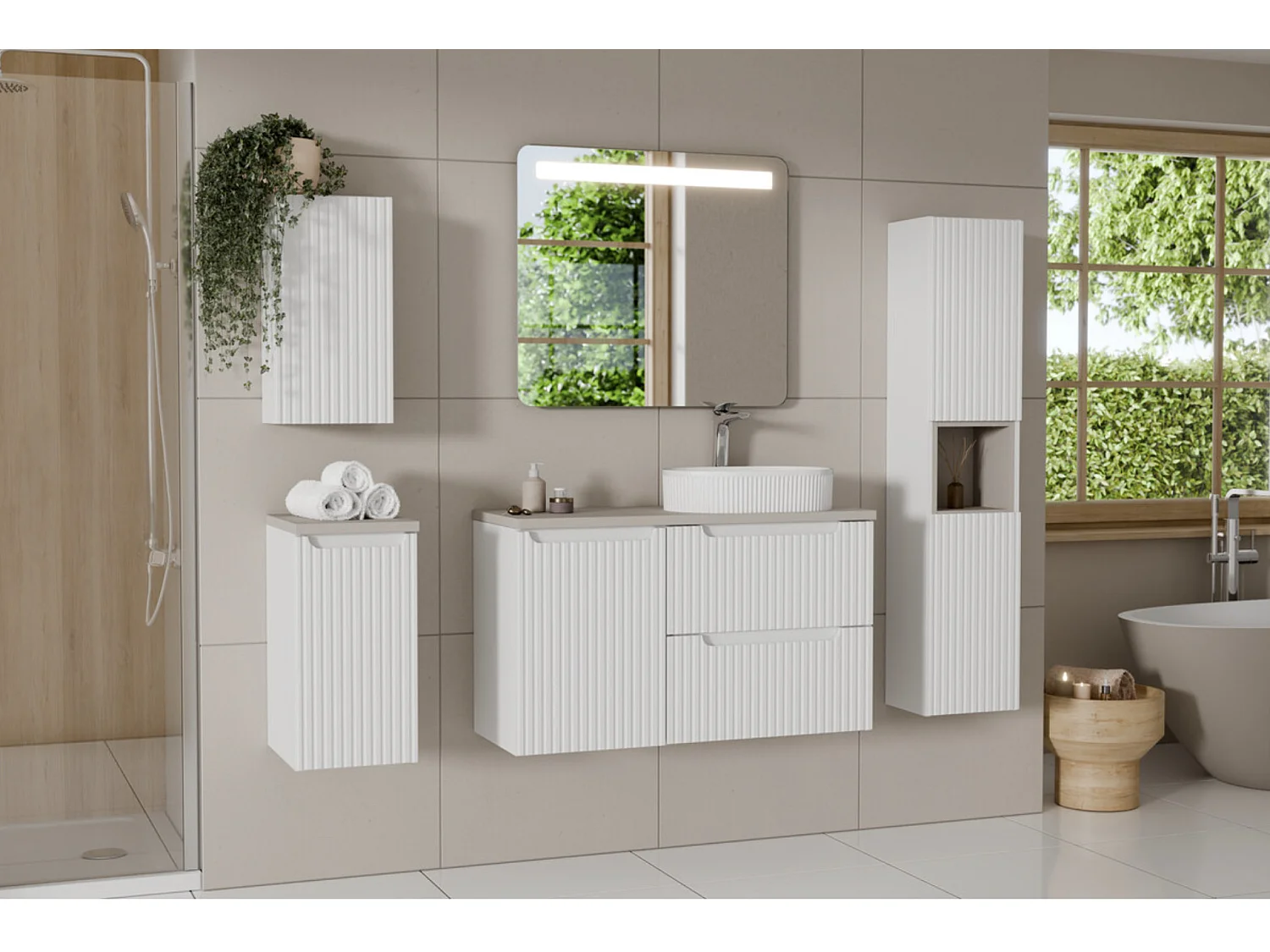Szafka łazienkowa NOVA WHITE 81-20-1D 20cm biała