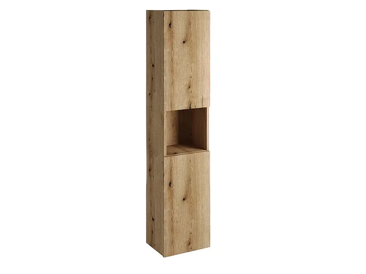 Colonne de salle de bain suspendue NOVA OAK – Rangement élégant finition Chêne Naturel