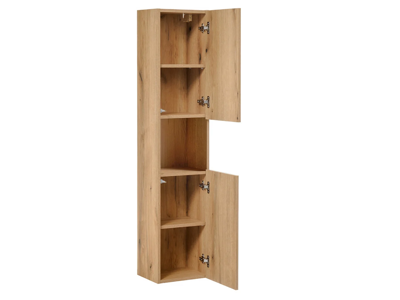 Colonne de salle de bain suspendue NOVA OAK – Rangement élégant finition Chêne Naturel