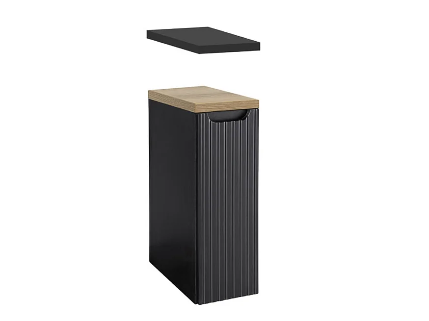 Szafka łazienkowa NOVA BLACK D2 81-20-1D 20cm czarna
