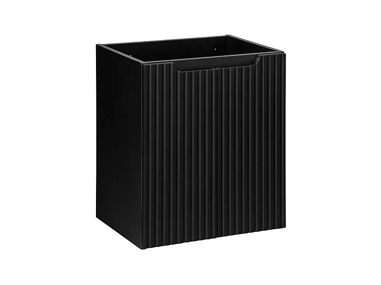 NOVA 2-deurs wandmeubel - Modern badkamermeubilair-Zwart-Breedte 50 cm