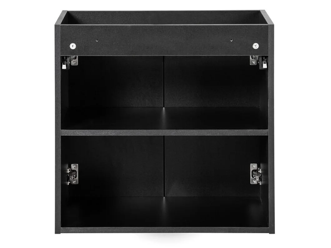 NOVA 2-deurs wandmeubel - Modern badkamermeubilair-Zwart-Breedte 50 cm