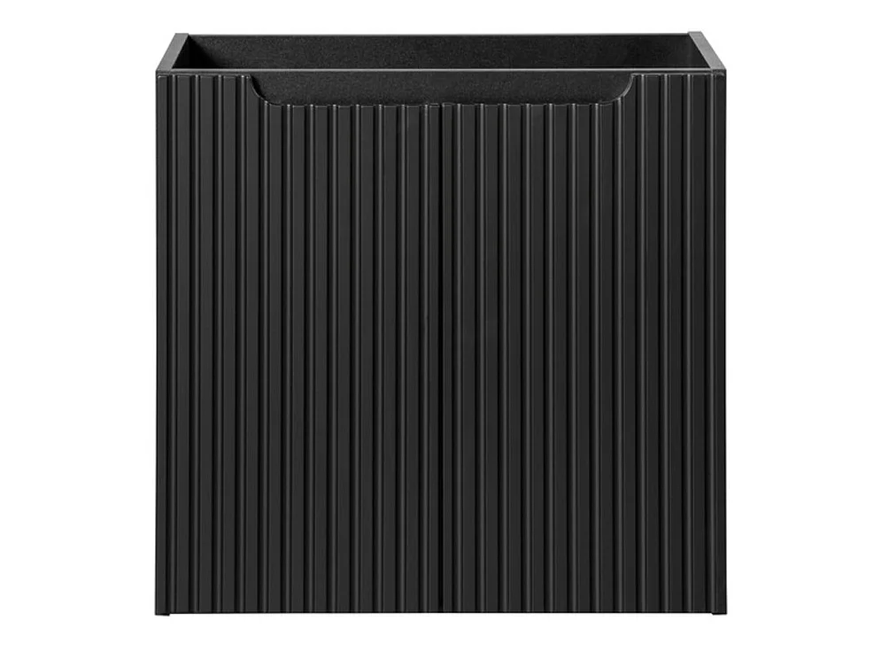 NOVA 2-deurs wandmeubel - Modern badkamermeubilair-Zwart-Breedte 50 cm
