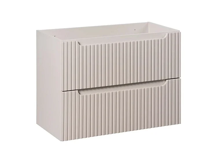Meuble sous vasque suspendu 2 tiroirs NOVA – Meuble salle de bain moderne-Taupe-Largeur 80 cm